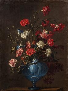 BELVEDERE Abate Andrea 1642-1732,Still Life of Flowers in a Blue Vase,Sotheby's GB 2023-03-23