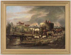 BEMIS William Otis 1819-1883,Sheep and Cattle on the Road,Skinner US 2018-11-03