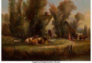 BEMIS William Otis 1819-1883,The Old Homestead,1861,Heritage US 2020-02-13