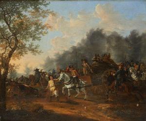 BEMMEL von Johann Georg 1669-1723,Choc de cavalerie,Horta BE 2016-12-12