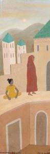 BEN ALLAL Mohamed 1928-1995,Femme au voile rouge,Artprecium FR 2020-05-06