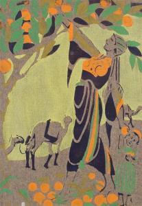 ben david Shmuel 1884-1927,Orange Picking,1920,Matsa IL 2010-06-30