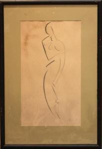 BEN SHMUEL Ahron 1903-1984,Figure 1,1946,Clars Auction Gallery US 2010-07-10