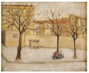 BENAGLIA Enrico 1938,Piazzale di fronte la caserma,Bertolami Fine Arts IT 2018-11-29
