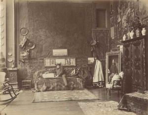 BENARD Edmond 1838-1907,Le peintre Édouard Debat-Ponsan dans son atelier,Christie's GB 2016-09-14