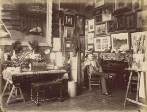 BENARD Edmond 1838-1907,Le peintre Georges Cain dans son atelier,Christie's GB 2016-09-14