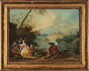 BENARD Jean Baptiste 1751-1789,Concerto galante presso un fiume,Cambi IT 2023-09-20