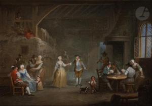 BENARD Jean Baptiste 1751-1789,Intérieurs villageois,1744,Ader FR 2021-01-27