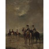 BENASSIT Louis Émile 1833-1902,CAVALRYMEN ON HORSEBACK,Waddington's CA 2021-09-16