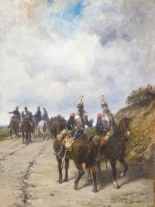 BENASSIT Louis Émile 1833-1902,Französische Kavallerie,1875,Wendl DE 2020-10-22