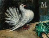 BENATOV Leonardo 1889-1972,Pigeon paon blanc,1932,Millon & Associés FR 2022-02-15
