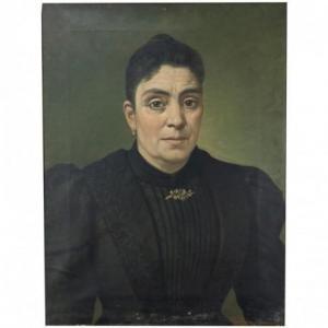 BENAVENT ROCAMORA Cayetano 1834-1910,Retrato de viuda,1895,Lamas Bolaño ES 2022-07-20