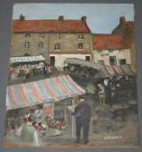 BENBOW Mary,View of a Market,Tooveys Auction GB 2013-07-10