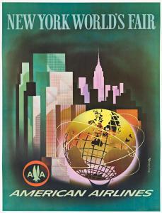 BENCSATH Henry K.,NEW YORK WORLD'S FAIR / AMERICAN AIRLINES,1964,Swann Galleries 2021-11-23
