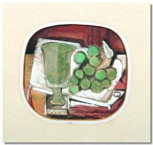 BENDA Jan 1897-1967,Still life with grape, glass and pipe,Gilding's GB 2010-10-12