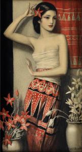 BENDA Wladyslaw Theodor 1873-1948,Tropical Beauty,Swann Galleries US 2017-12-14
