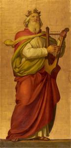 BENDEMANN Eduard Julius Fr. 1811-1889,King David with Harp,Van Ham DE 2022-05-19