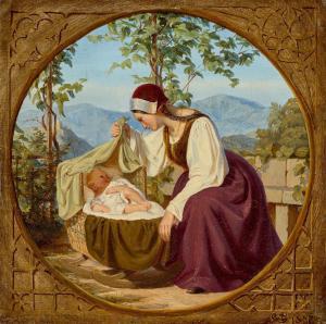 BENDEMANN Eduard Julius Fr. 1811-1889,Mother and child,1838,Villa Grisebach DE 2022-06-01