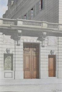 BENDER G,Study of a doorway and facade of a building,1898,Woolley & Wallis GB 2010-06-16