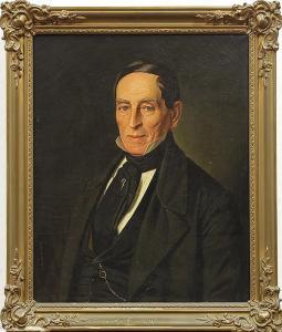BENDIXEN BERNHARD AXEL 1810-1877,Portrait of a Gentleman,1858,Clars Auction Gallery US 2013-08-11