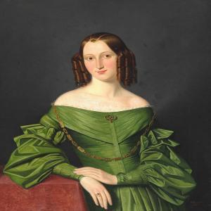 BENDIXEN BERNHARD AXEL 1810-1877,Portrait of Countess Schulin (née Holck),Bruun Rasmussen 2015-09-15