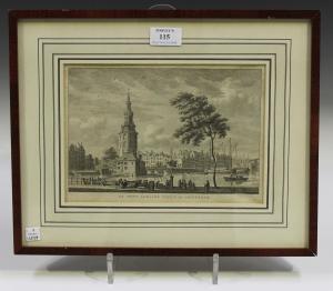 BENDORP Carel Frederik II 1819-1897,De Mont-Albaans Toren te Amsterdam,Tooveys Auction GB 2019-10-09