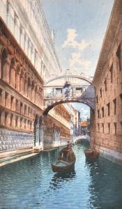 BENEDETTI de Alberti 1800-1800,A Venetian backwater with a Gondola,John Nicholson GB 2012-11-22