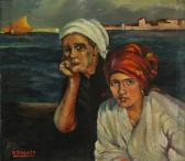 BENEDITO VIVES Manuel 1875-1963,Two Ladies by the Edge of the Sea,Trinity Fine Arts, LLC 2009-07-30