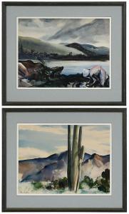 BENEDUCE Antimo 1900-1977,Two western landscapes,Brunk Auctions US 2018-11-16