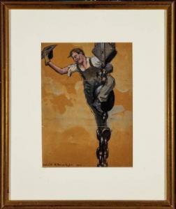 BENEKER Gerrit A 1882-1934,Steel Worker,1910,Provincetown Art Association US 2021-09-26