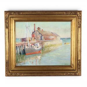 BENEKER Gerrit A 1882-1934,The Old Wharf,1925,Leland Little US 2021-03-13