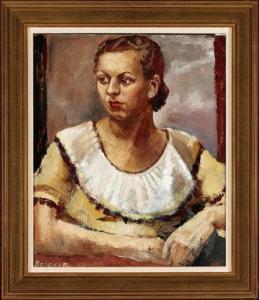 BENEKER Gerrit A,untitled (recto: portrait of woman,Provincetown Art Association 2021-09-26