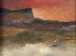 BENELLY Chee 1900-1900,Wohl mexikanischer Reiter in der Wüste,DAWO Auktionen DE 2012-06-20