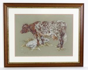 BENENSON Leslie Charlotte 1941-2018,A study of cow and calf,2004,Claydon Auctioneers UK 2023-12-30