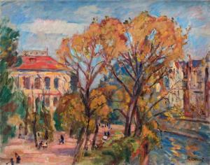 BENES Vincenc 1883-1979,Slavonic island in autumn,1950,Galerie Kodl CZ 2019-05-26