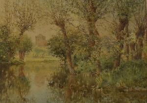 BENETT Newton 1854-1914,The Thame at Dorchester, Springtime,Bellmans Fine Art Auctioneers 2022-02-22