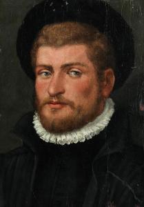 BENFATTO Luigi 1559-1611,PORTRAIT EINES JUNGEN MANNES MIT HALSKRAUSE UND BARETT,Hampel DE 2021-12-09