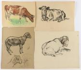 BENGEN Harold Tronson 1879-1962,8 Tierzeichnungen,Von Zengen DE 2021-06-18