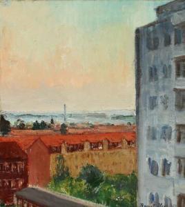 BENGT Koch 1912-1978,City view,1953,Bruun Rasmussen DK 2022-02-08