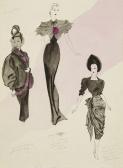 BENIGNI Leon 1892-1948,Trois modèles de Lucien Lelong,Ader FR 2013-11-07