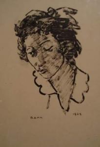 BENN 1905-1989,Une tête pensive,1942,Piasa FR 2009-12-11