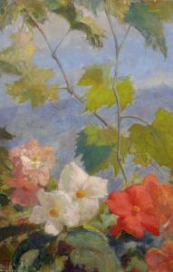 BENNER Emmanuel, dit Many 1873-1965,A Landscape, with Flowers and a Vine in the fore,John Nicholson 2019-09-04