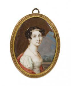 BENNER Jean Henri 1776-1829,Portrait-miniature de la grande duchesse Anna Pav,Delorme-Collin-Bocage 2018-12-07