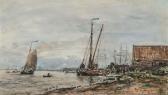 BENNER Johan Philip C 1876-1956,Bateaux sur l'Escaut pres d'Anvers (Boats o,1866,Menzies Art Brands 2020-11-19