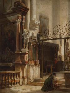 BENNERT Carl 1815-1885,Church interior, possibly Berchtesgaden,Bonhams GB 2011-06-23