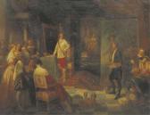 BENNERT Carl 1815-1885,Sir Anthony van Dijck painting a portrait of King ,Christie's GB 2003-12-10