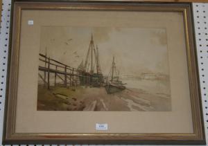 BENNET William 1800-1900,View of Shoreham Harbour,Tooveys Auction GB 2008-01-03