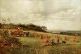 BENNETT Alfred 1861-1923,Summer landscape with harvesting,1968,Mallams GB 2017-07-05