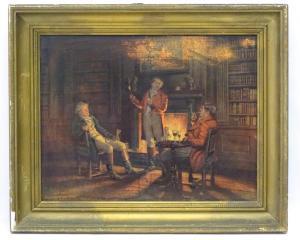 BENNETT Frank Moss 1874-1953,Huntsman smoking and drinking by the fire,Dickins GB 2018-10-12