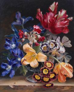 Bennett Oates Michelle,Still life of mixed flowers in a vase,Bonhams GB 2018-03-26